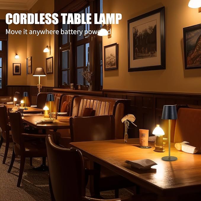 Allist™ Portable LED Desk Lamp – Touch Control, USB Rechargeable Ambient Light