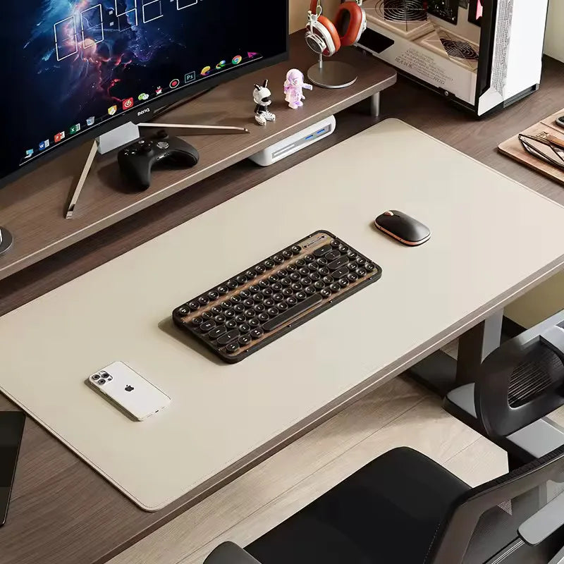 Allist Aero Leather Desk Pad | Waterproof Vegan Leather Desktop Protector & High-Precision Mouse Mat