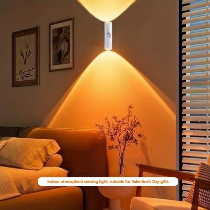 New Magnetic RGB Motion Sensor Night Light – USB Rechargeable Wireless LED Ambient Lamp for Bedroom, Closet & Stairs