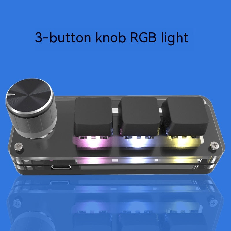MacroPad Pro | Custom 3-Key Mechanical Keypad with Precision Control Knob & RGB