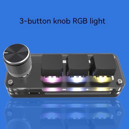 MacroPad Pro | Custom 3-Key Mechanical Keypad with Precision Control Knob & RGB