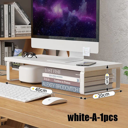 Allist Aero Ergonomic Monitor Riser | Minimalist Wood & Steel Desktop Elevator