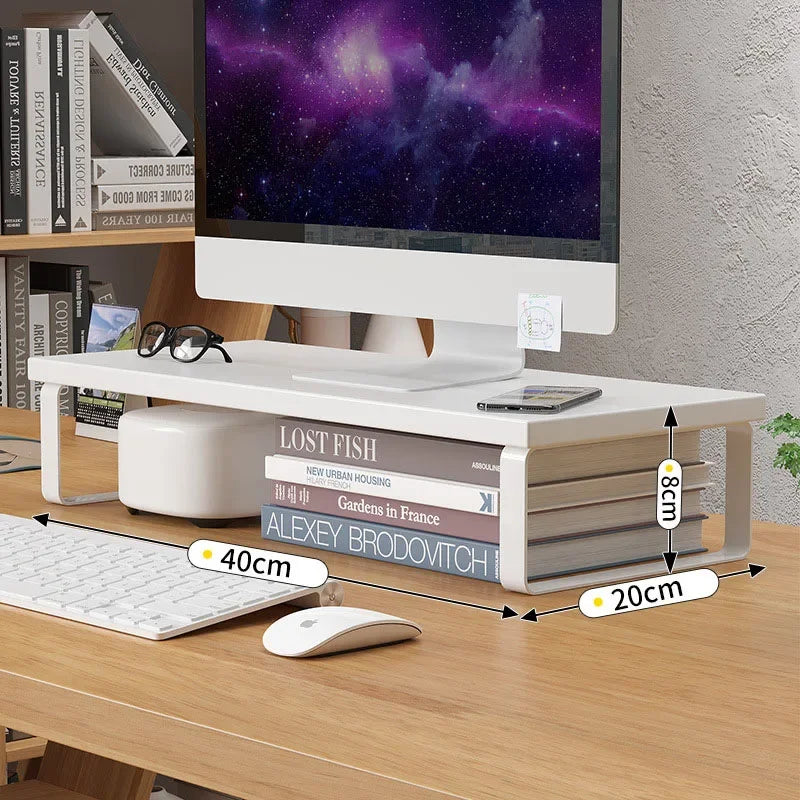 Allist Aero Ergonomic Monitor Riser | Minimalist Wood & Steel Desktop Elevator