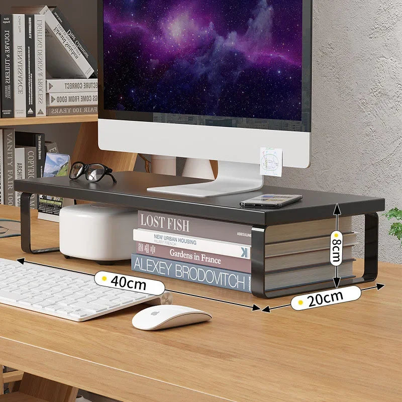 Allist Aero Ergonomic Monitor Riser | Minimalist Wood & Steel Desktop Elevator