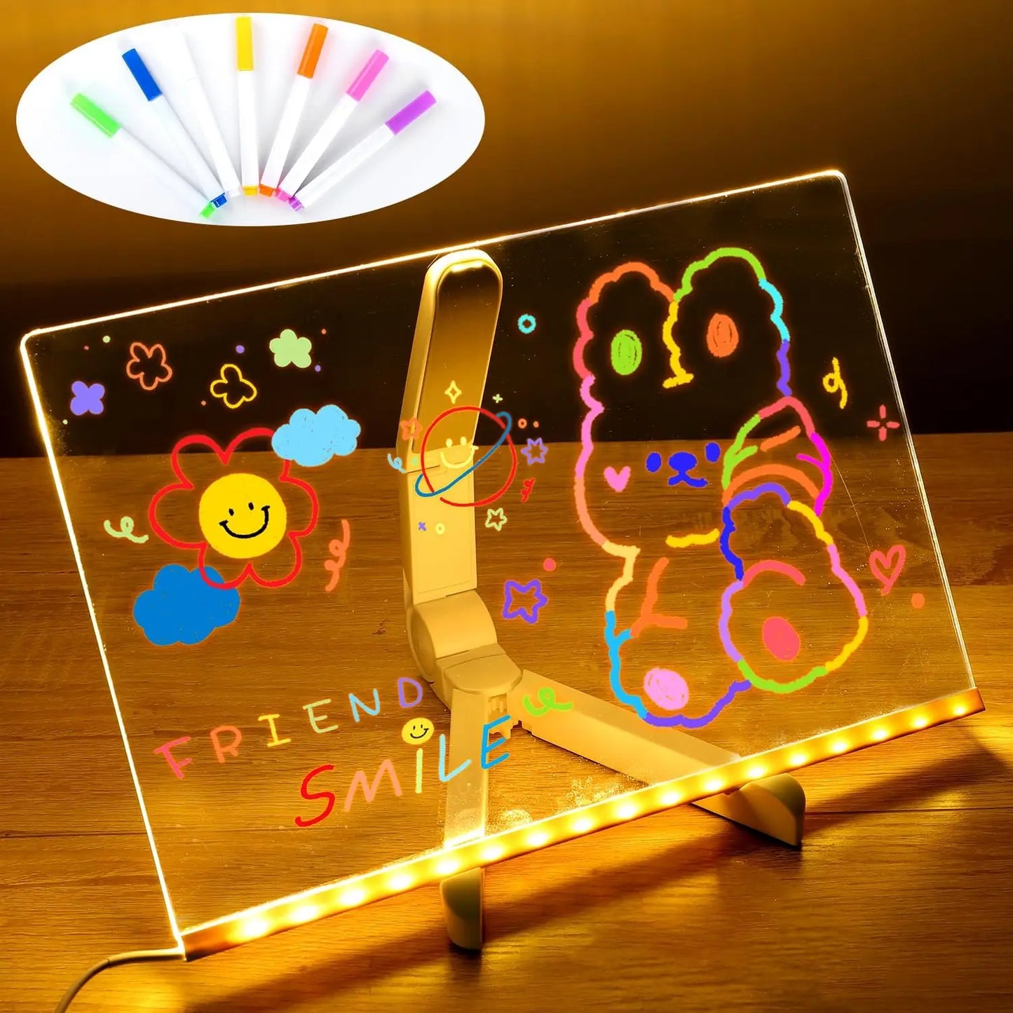 Allist™ GlowBoard Pro | Luminous Acrylic Weekly Planner & Desktop Memo Board