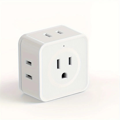 Allist Aero 5-Way Outlet Expander | Minimalist Cordless Power Cube & Cruise-Safe Travel Splitter