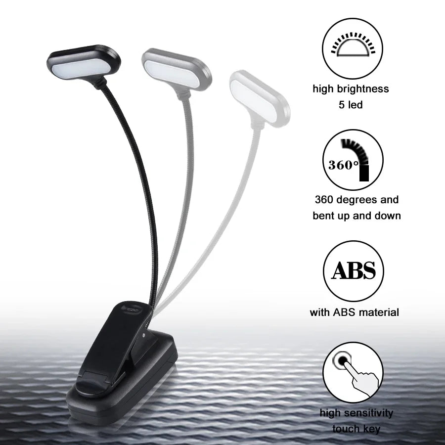 Allist Pivot 5-LED Clip-On Task Light | Ultra-Portable Flexible Reading & Focus Lamp