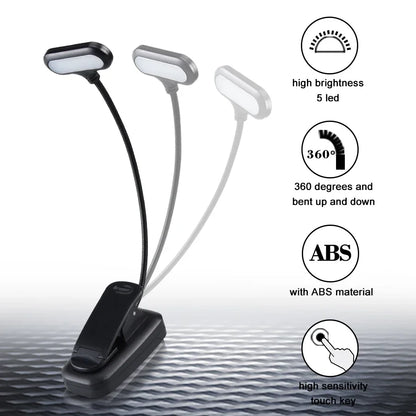 Allist Pivot 5-LED Clip-On Task Light | Ultra-Portable Flexible Reading & Focus Lamp