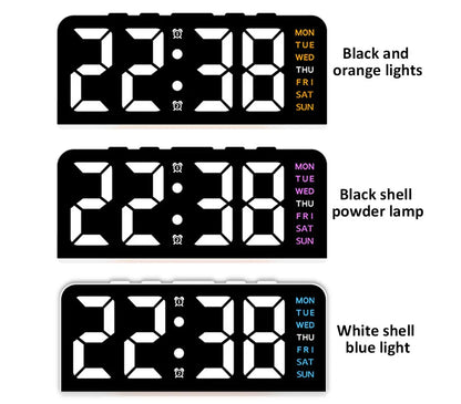 Allist Aura 7” LED Digital Command Clock | Dual Alarm, Temperature & Ambient Under-Glow