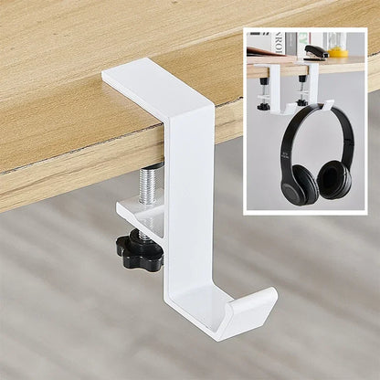 Allist™ Aero Under-Desk Aluminum Clamp Hook | Minimalist No-Drill Storage Mount