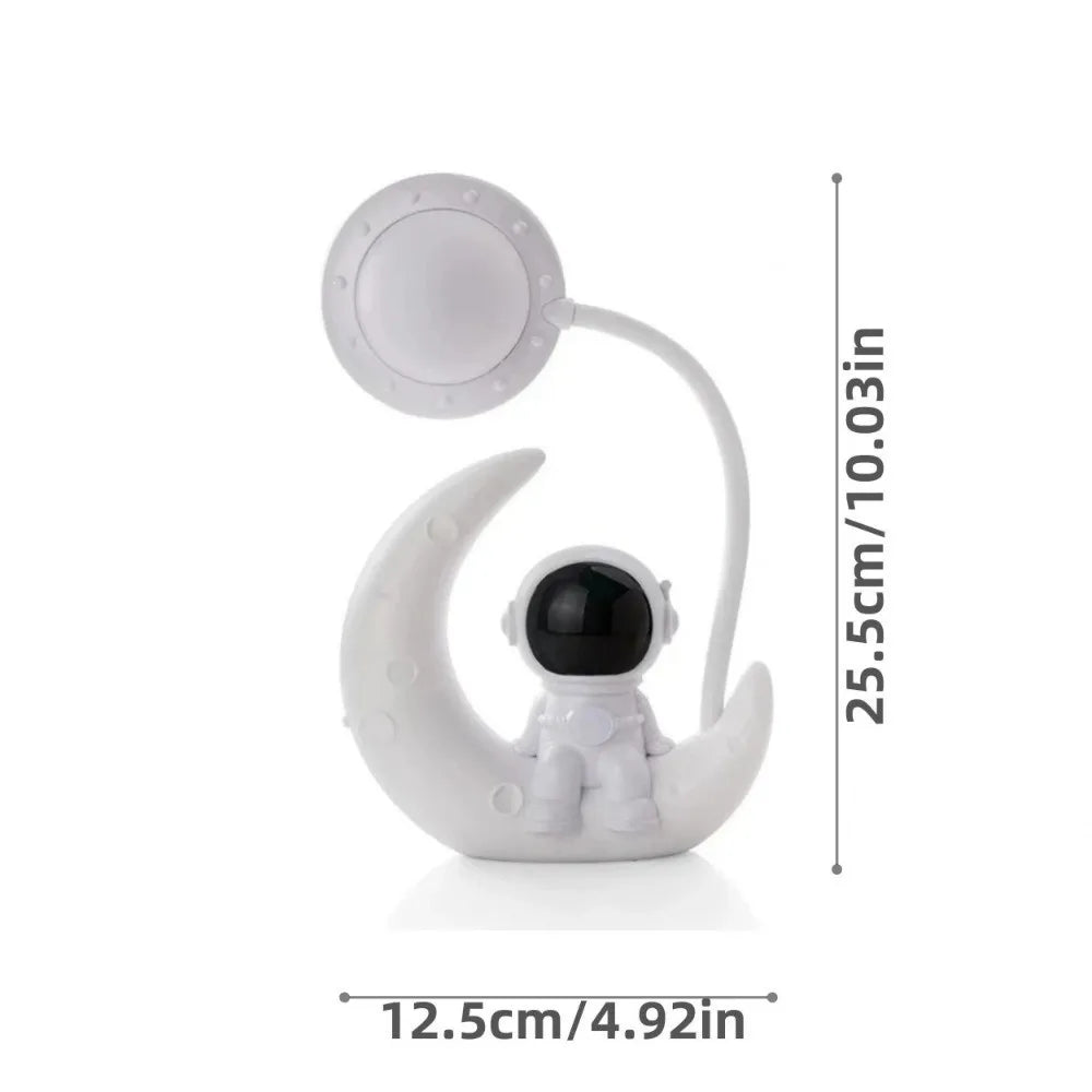 Allist Luna-Astro Ambient Light | Creative Astronaut Desk Ornament & UFO Task Lamp