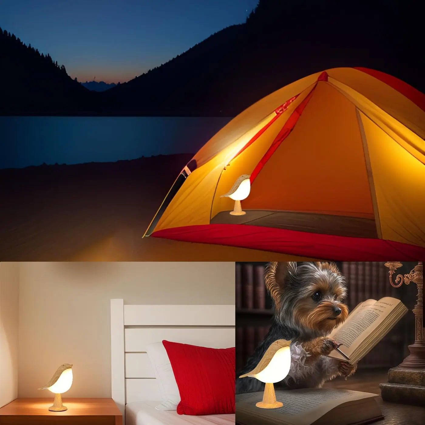Allist Songbird Ambient LED Lamp | Cordless Touch-Dimmer & Integrated Aroma Diffuser
