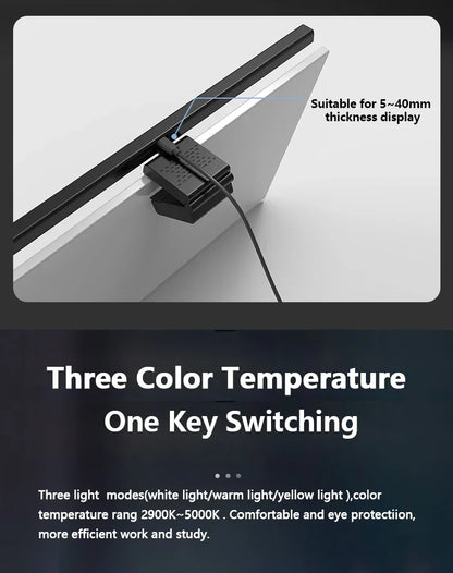Allist™ Horizon 50 Monitor Light Bar | Asymmetrical Eye-Care Desk Lamp & Screen Glow