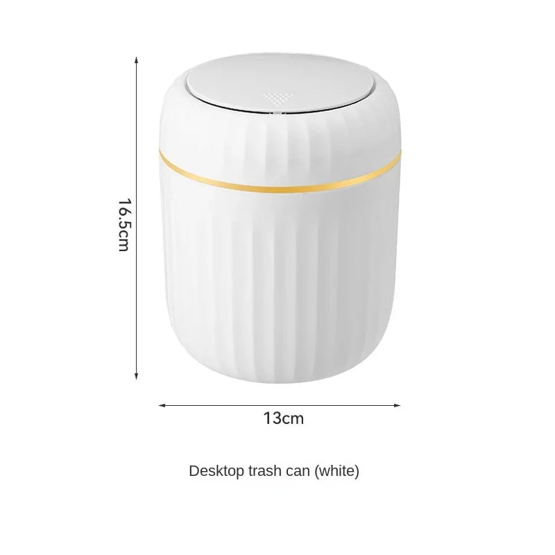 Allist Aero Desktop Waste Vault | Minimalist Press-Top Bin with Hidden Bag Design