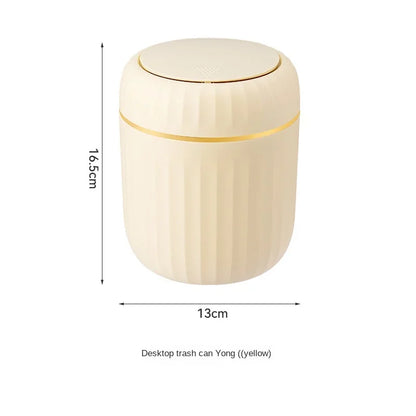 Allist Aero Desktop Waste Vault | Minimalist Press-Top Bin with Hidden Bag Design