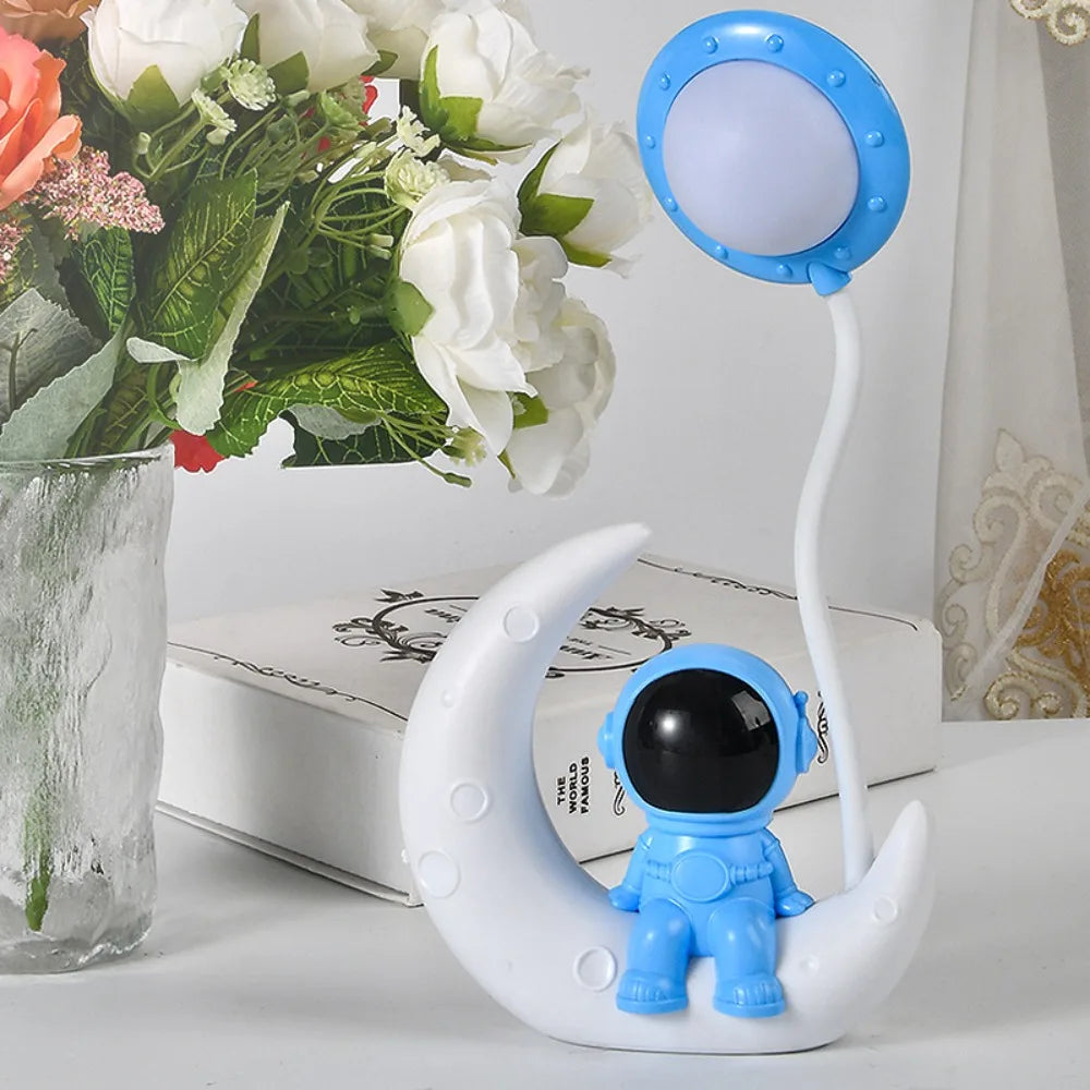 Allist Luna-Astro Ambient Light | Creative Astronaut Desk Ornament & UFO Task Lamp