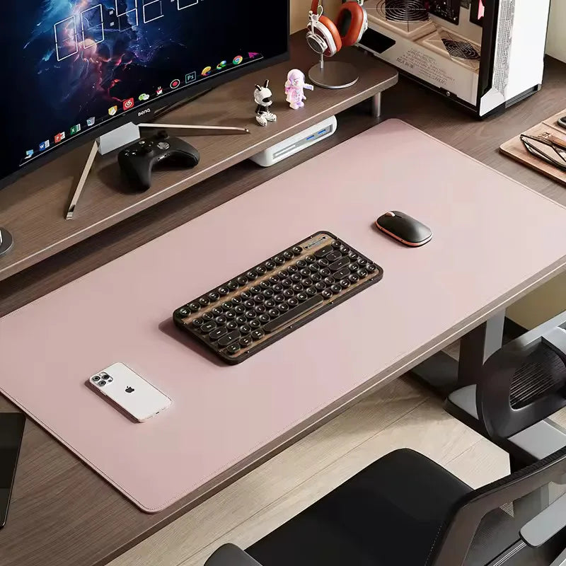 Allist Aero Leather Desk Pad | Waterproof Vegan Leather Desktop Protector & High-Precision Mouse Mat