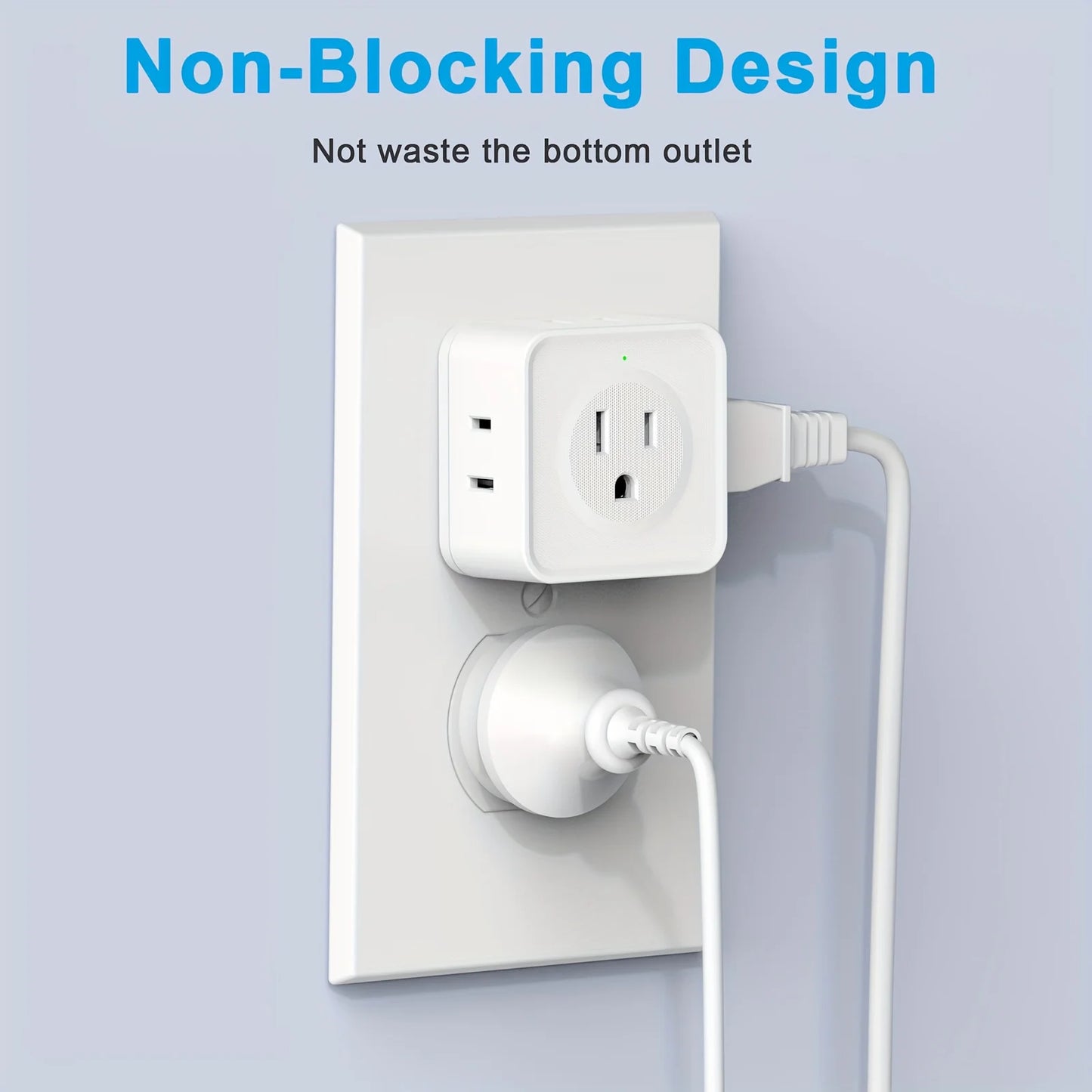 Allist Aero 5-Way Outlet Expander | Minimalist Cordless Power Cube & Cruise-Safe Travel Splitter
