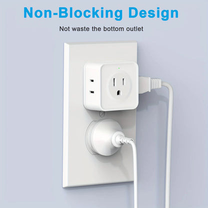 Allist Aero 5-Way Outlet Expander | Minimalist Cordless Power Cube & Cruise-Safe Travel Splitter