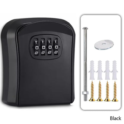 Allist SecureKey Wall-Mount Vault | 4-Digit Combination Security Box & Weather-Resistant Key Safe