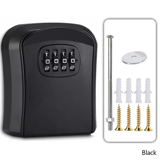 Allist SecureKey Wall-Mount Vault | 4-Digit Combination Security Box & Weather-Resistant Key Safe