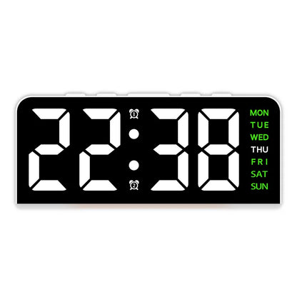 Allist Aura 7” LED Digital Command Clock | Dual Alarm, Temperature & Ambient Under-Glow