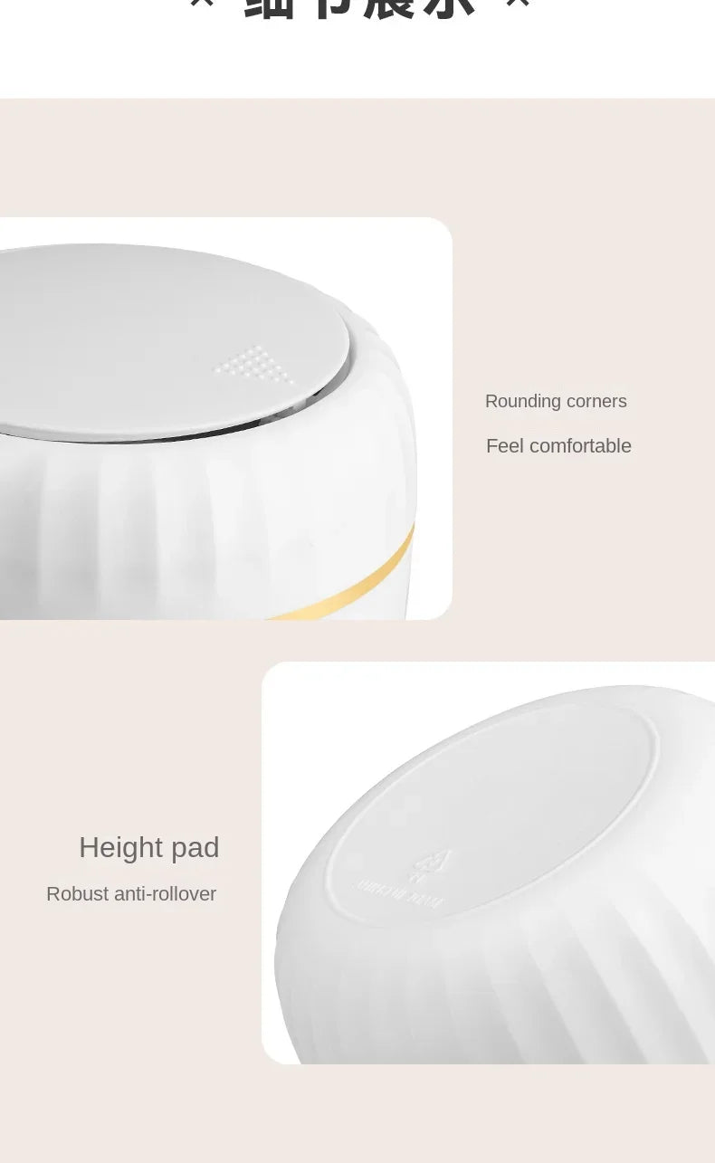 Allist Aero Desktop Waste Vault | Minimalist Press-Top Bin with Hidden Bag Design