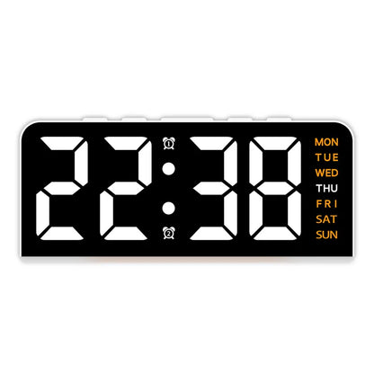 Allist Aura 7” LED Digital Command Clock | Dual Alarm, Temperature & Ambient Under-Glow