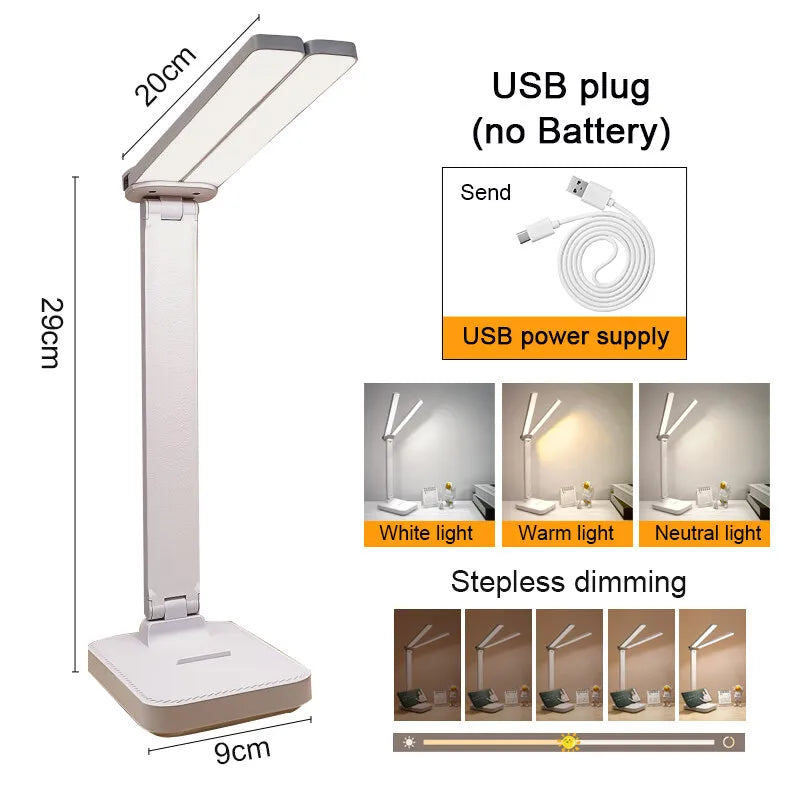 Allist Aero Dual-Wing Desk Lamp | Foldable Wide-Angle LED with Adaptive Eye-Care