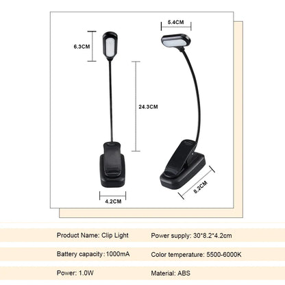 Allist Pivot 5-LED Clip-On Task Light | Ultra-Portable Flexible Reading & Focus Lamp