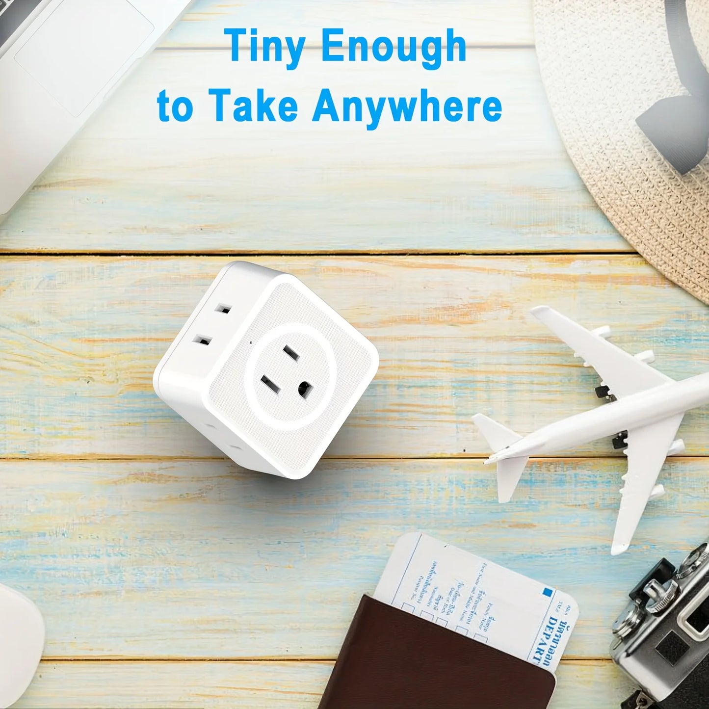 Allist Aero 5-Way Outlet Expander | Minimalist Cordless Power Cube & Cruise-Safe Travel Splitter