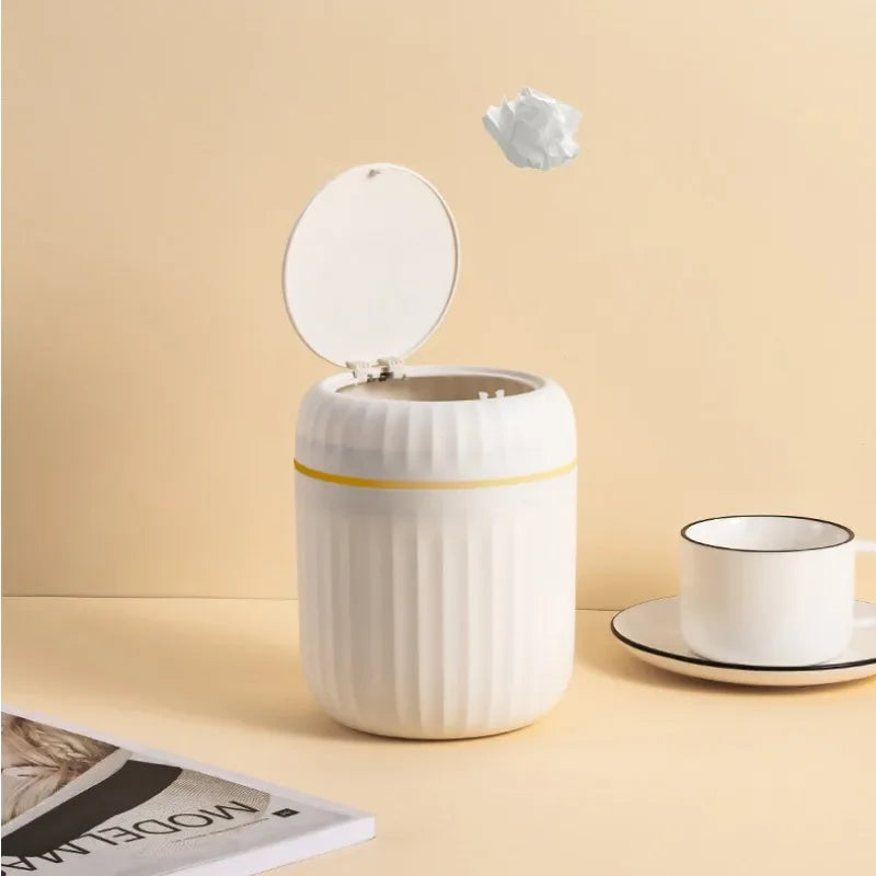 Allist Aero Desktop Waste Vault | Minimalist Press-Top Bin with Hidden Bag Design