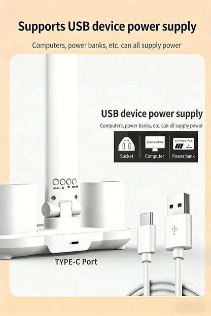 Allist™ Zenith Dual-Wing Workstation Lamp | Smart LED Display, Organizer & Phone Dock