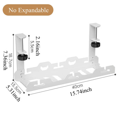 Allist Aero Telescopic Under-Desk Cable Manager | No-Drill Carbon Steel Power Hub