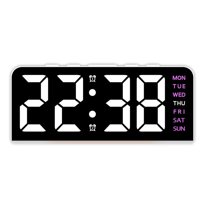 Allist Aura 7” LED Digital Command Clock | Dual Alarm, Temperature & Ambient Under-Glow