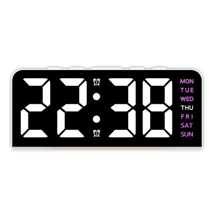 Allist Aura 7” LED Digital Command Clock | Dual Alarm, Temperature & Ambient Under-Glow
