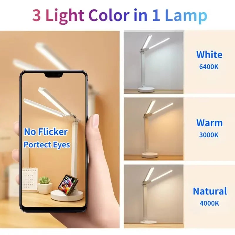 Allist™ Zenith Dual-Wing Workstation Lamp | Smart LED Display, Organizer & Phone Dock