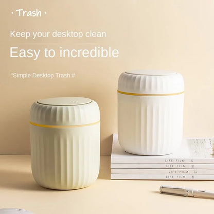 Allist Aero Desktop Waste Vault | Minimalist Press-Top Bin with Hidden Bag Design