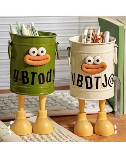 Allist Kärlek Metal Desk Organizer | DIY Character Pen Bucket & Industrial Tool Vault