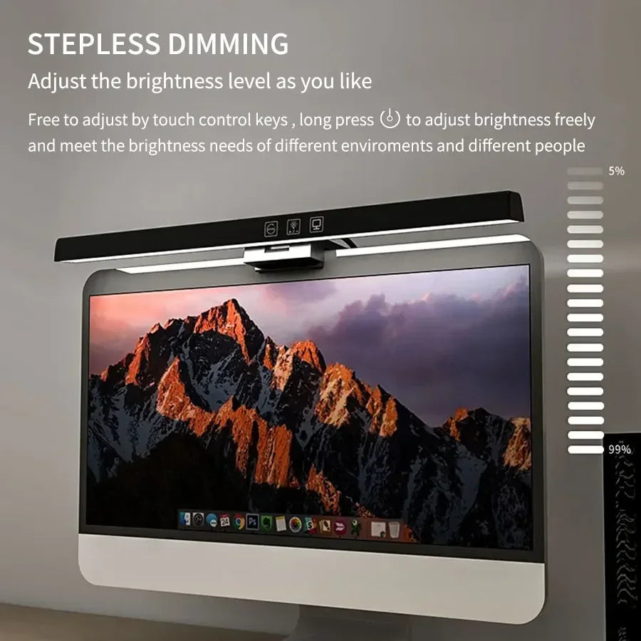 Allist™ Horizon 50 Monitor Light Bar | Asymmetrical Eye-Care Desk Lamp & Screen Glow