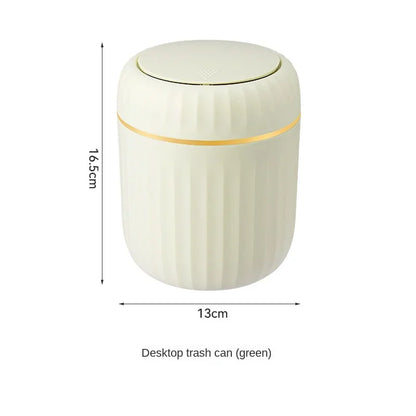Allist Aero Desktop Waste Vault | Minimalist Press-Top Bin with Hidden Bag Design
