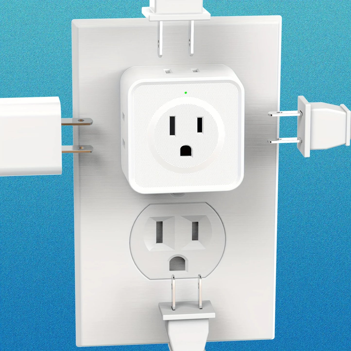 Allist Aero 5-Way Outlet Expander | Minimalist Cordless Power Cube & Cruise-Safe Travel Splitter