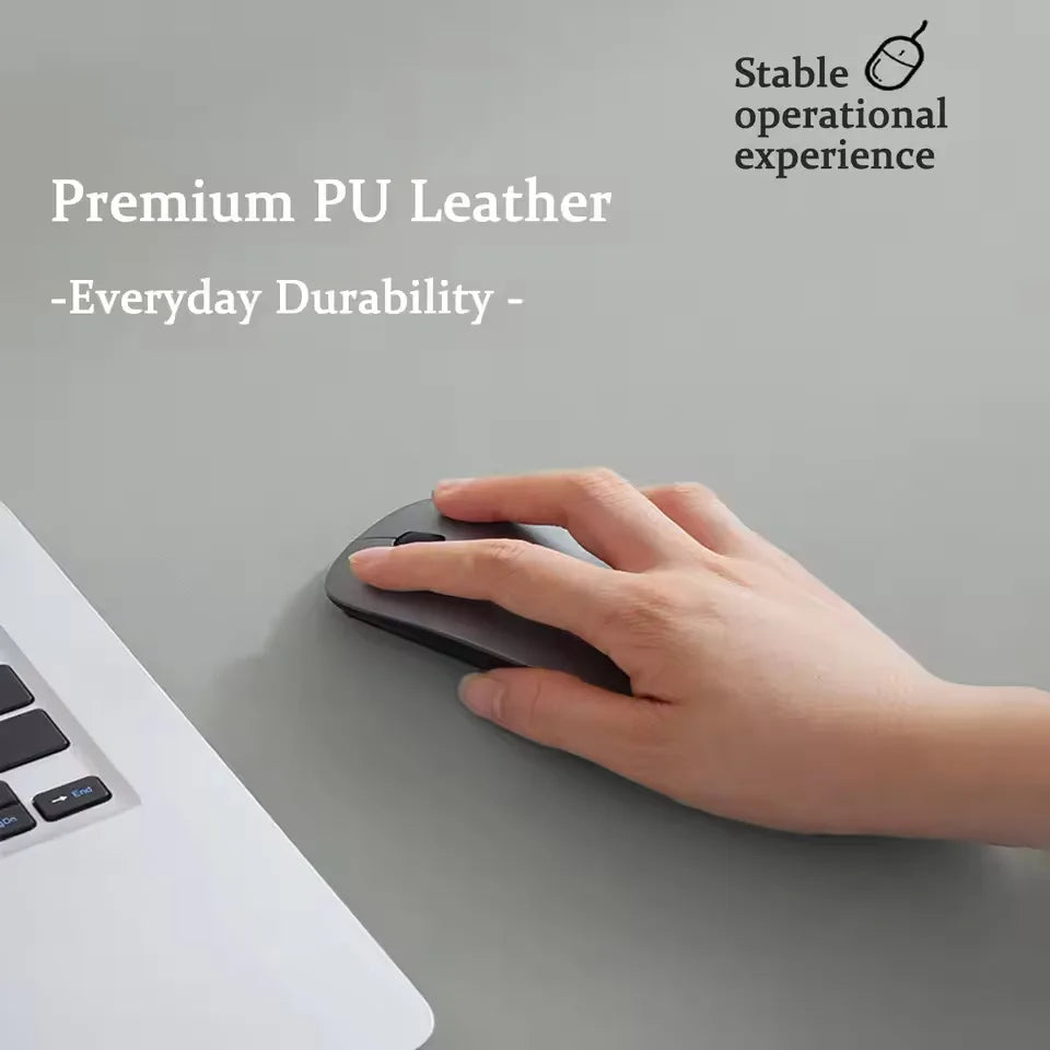 Allist Aero Leather Desk Pad | Waterproof Vegan Leather Desktop Protector & High-Precision Mouse Mat