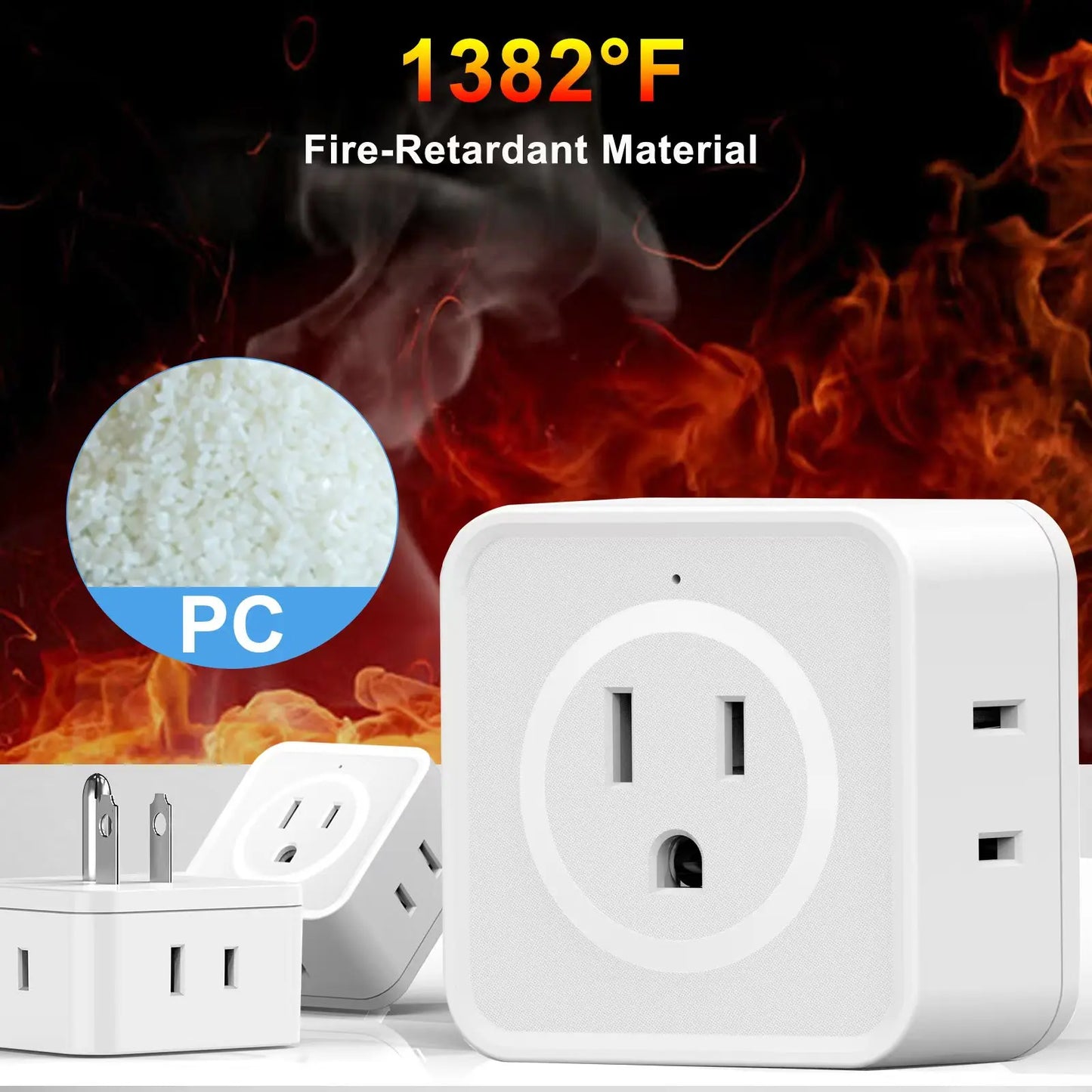 Allist Aero 5-Way Outlet Expander | Minimalist Cordless Power Cube & Cruise-Safe Travel Splitter