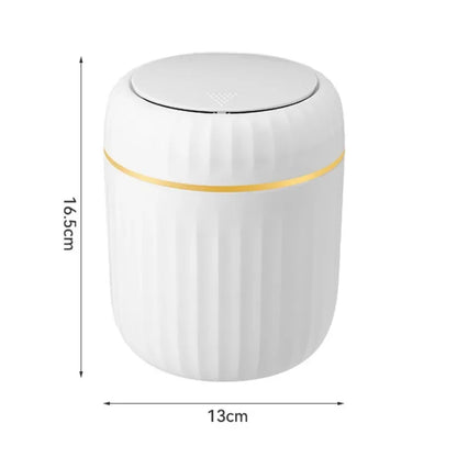 Allist Aero Desktop Waste Vault | Minimalist Press-Top Bin with Hidden Bag Design