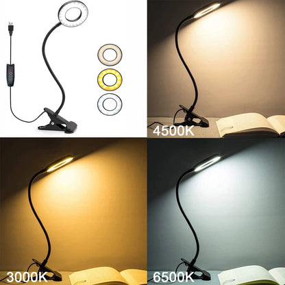Allist Halo Flex-Mount Task Light | 360° Gooseneck Clip Lamp with Adaptive Dimming