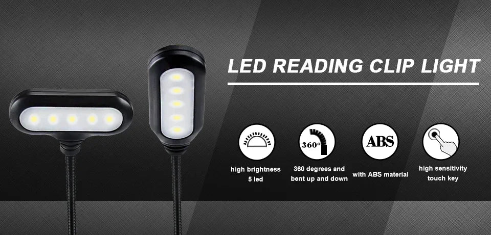 Allist Pivot 5-LED Clip-On Task Light | Ultra-Portable Flexible Reading & Focus Lamp