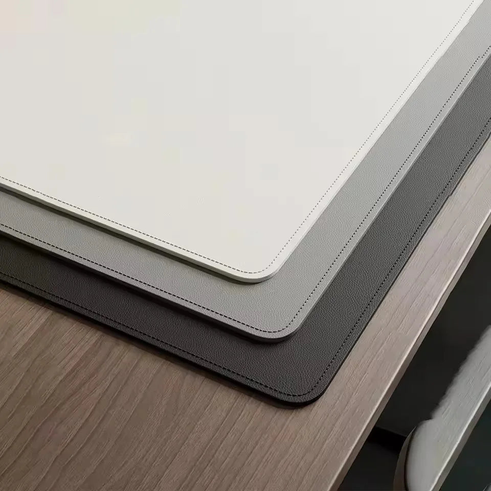 Allist Aero Leather Desk Pad | Waterproof Vegan Leather Desktop Protector & High-Precision Mouse Mat