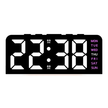 Allist Aura 7” LED Digital Command Clock | Dual Alarm, Temperature & Ambient Under-Glow