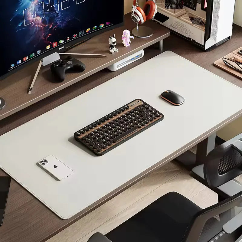 Allist Aero Leather Desk Pad | Waterproof Vegan Leather Desktop Protector & High-Precision Mouse Mat